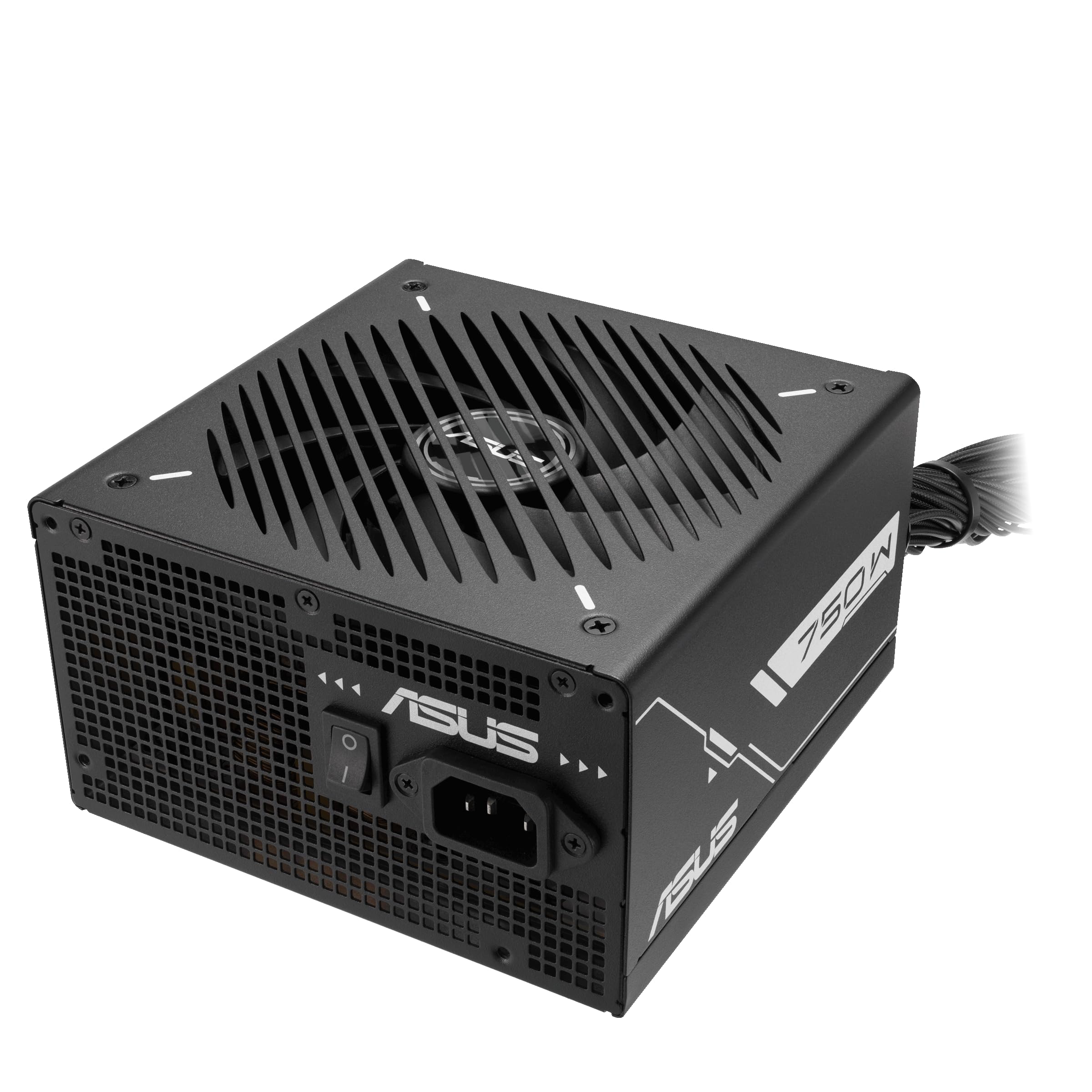ASUS Prime 750W Bronze power supply (750 watts, for all-round PCs and gaming PCs, 80 Plus Bronze certification, fan with double ball bearings, 6 year guarantee, black) - 90YE00Y0-B0NA00