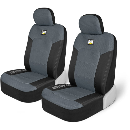 CAT® MeshFlex Car Seat Covers for Cars, Trucks, and SUVs (2-Piece Set) - Gray  
 Car seat covers for front seats, truck seat protectors with comfortable mesh back, car interior covers, 12.13 x 10.98 x 6.14 inches - CASC-2284-GR