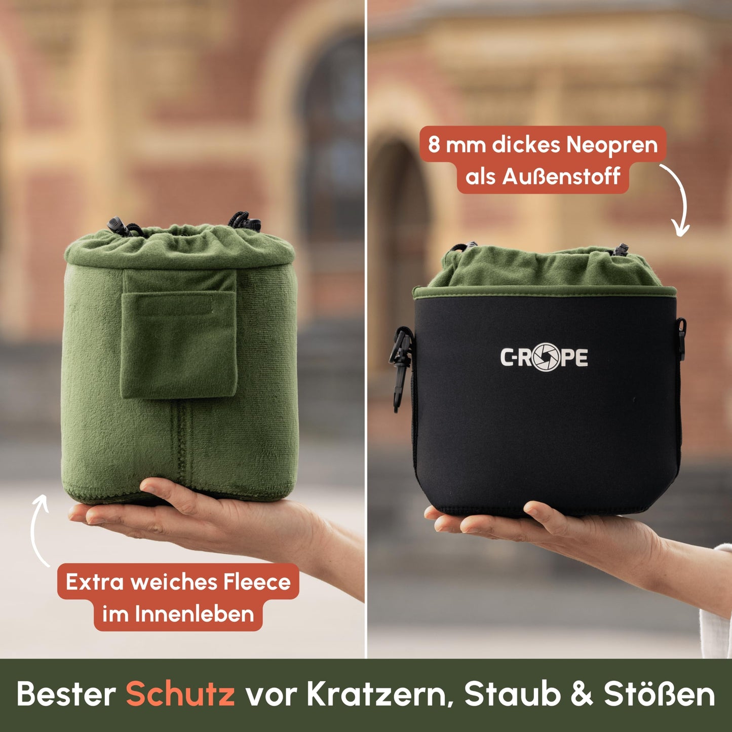 C-Rope Neoprene Camera Bag, Neoprene Bag with Fleece Lining, Water Resistant Camera Accessories - Size S - CRP-CNB-S-BLK-2