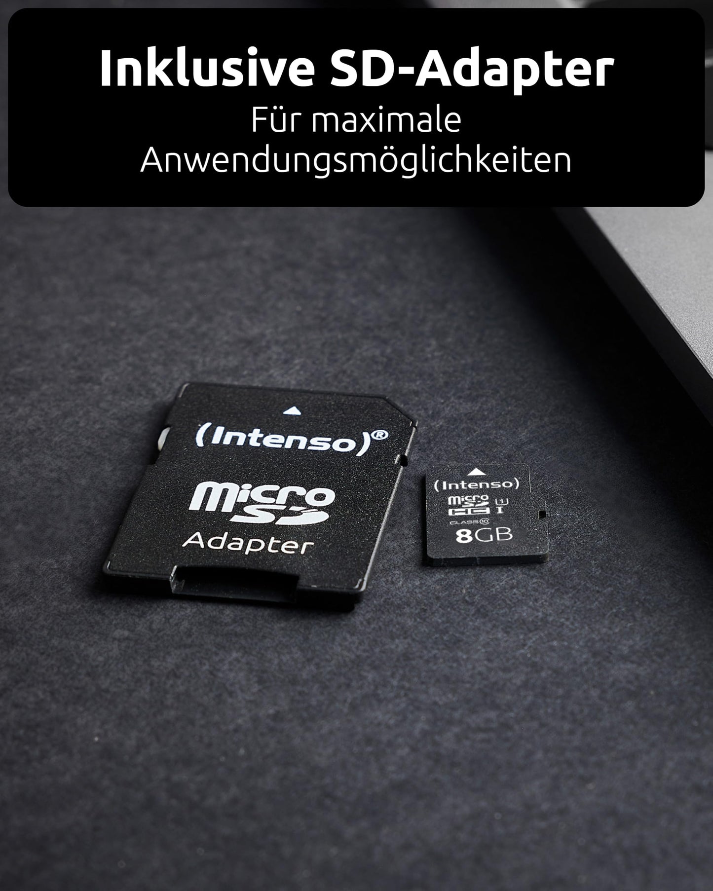 Intenso microSD card Premium Multipack, 5X 8GB, Micro SDHC, for smartphone, tablet, camera, PC and game console, waterproof, X-ray-proof, temperature-proof, drop-proof, up to 90 MB/s - 3423565