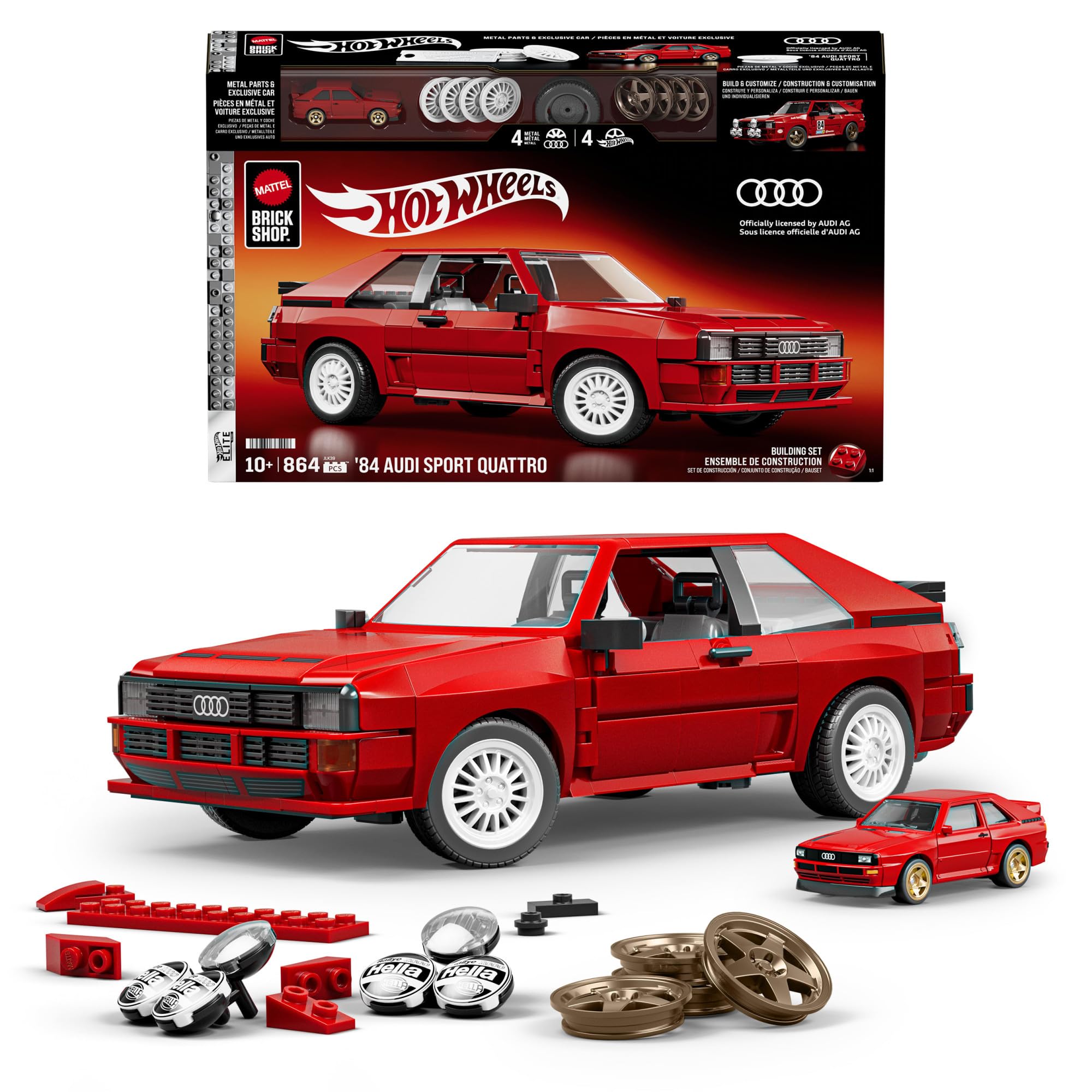 Mattel Brick Shop Hot Wheels '84 Audi Sport Quattro kit - JLK39