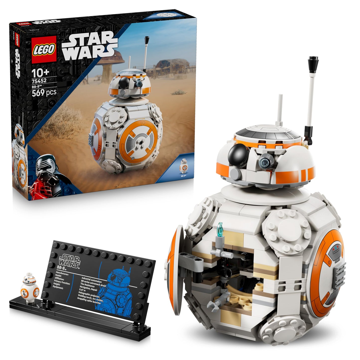 LEGO Star Wars 75452 The Astromech Droid BB-8 - Collectible toy for playing and displaying - DIY decoration - Gift for children, boys, girls and all fans aged 10 and over