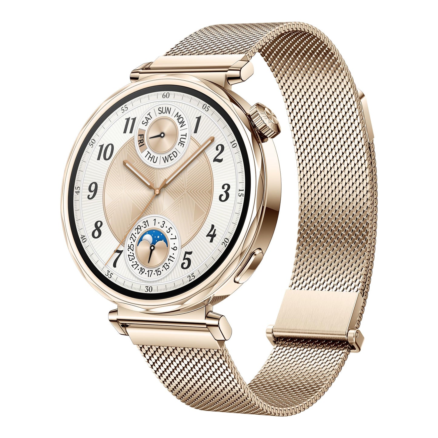 HUAWEI Watch GT 5 Smartwatch, GPS fitness watch, sleep tracker, advanced running and cycling functions, health monitoring, up to 7 days battery life, compatible with iOS & Android, 41 mm, gold