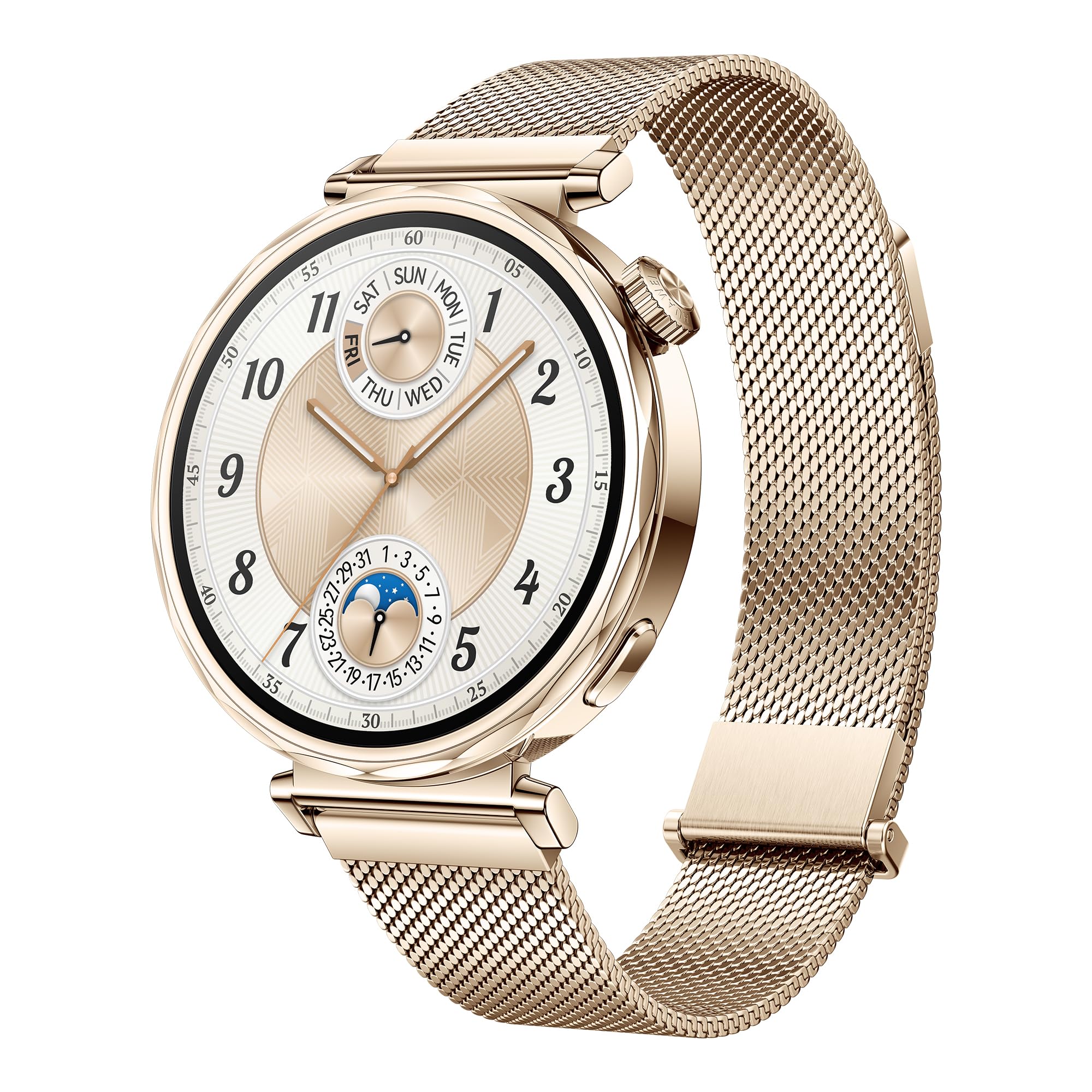 HUAWEI Watch GT 5 Smartwatch, GPS fitness watch, sleep tracker, advanced running and cycling functions, health monitoring, up to 7 days battery life, compatible with iOS & Android, 41 mm, gold