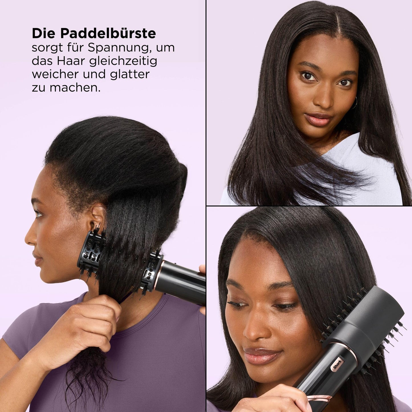 Shark FlexStyle 5-in-1 Air Styler & Hair Dryer, Auto Wrap Curl Attachment, Paddle Brush, Oval Brush, Concentrator, Diffuser, Storage Case, No Heat Damage, Black/Rose Gold, HD446EU