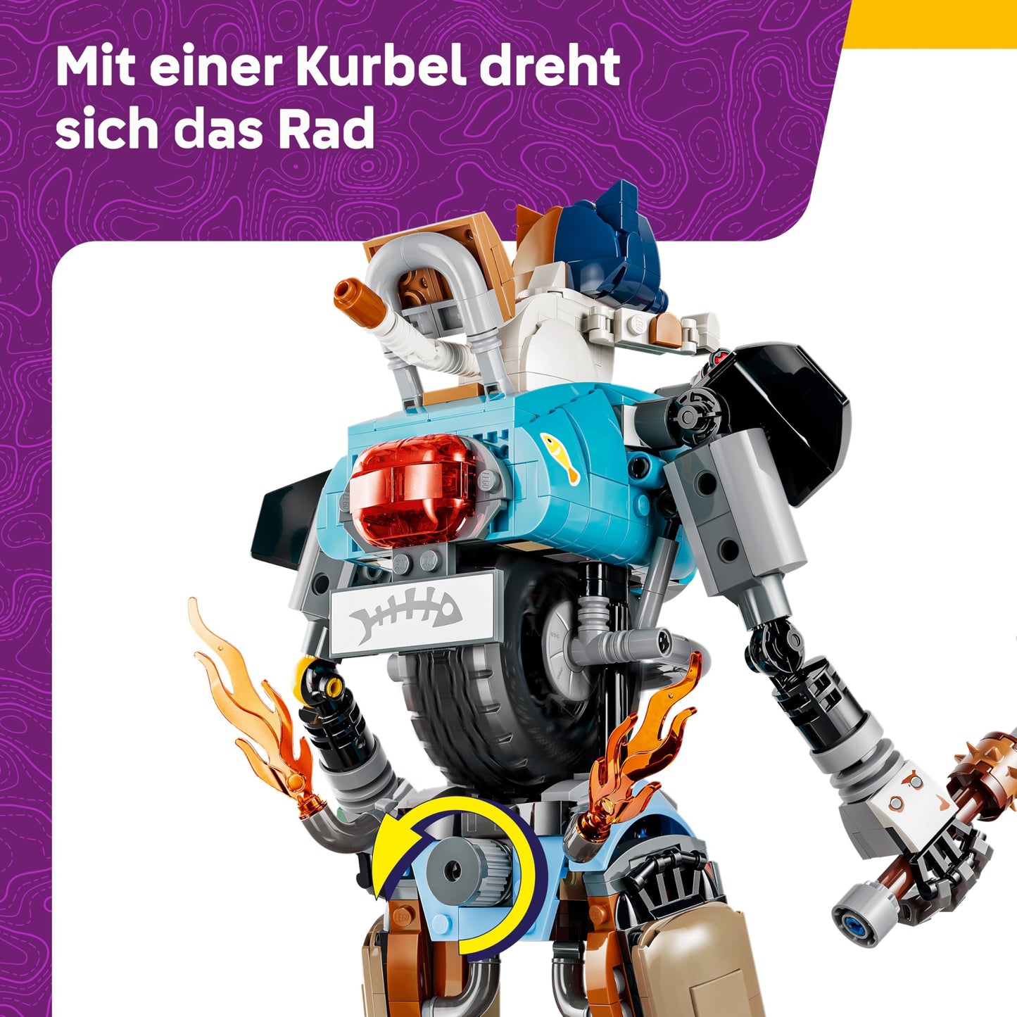 LEGO Fortnite KIT - Interactive figure with power claw pickaxe and rotating wheel - room decoration for children - gaming gift for boys, girls and teenagers aged 12 and over - 77081