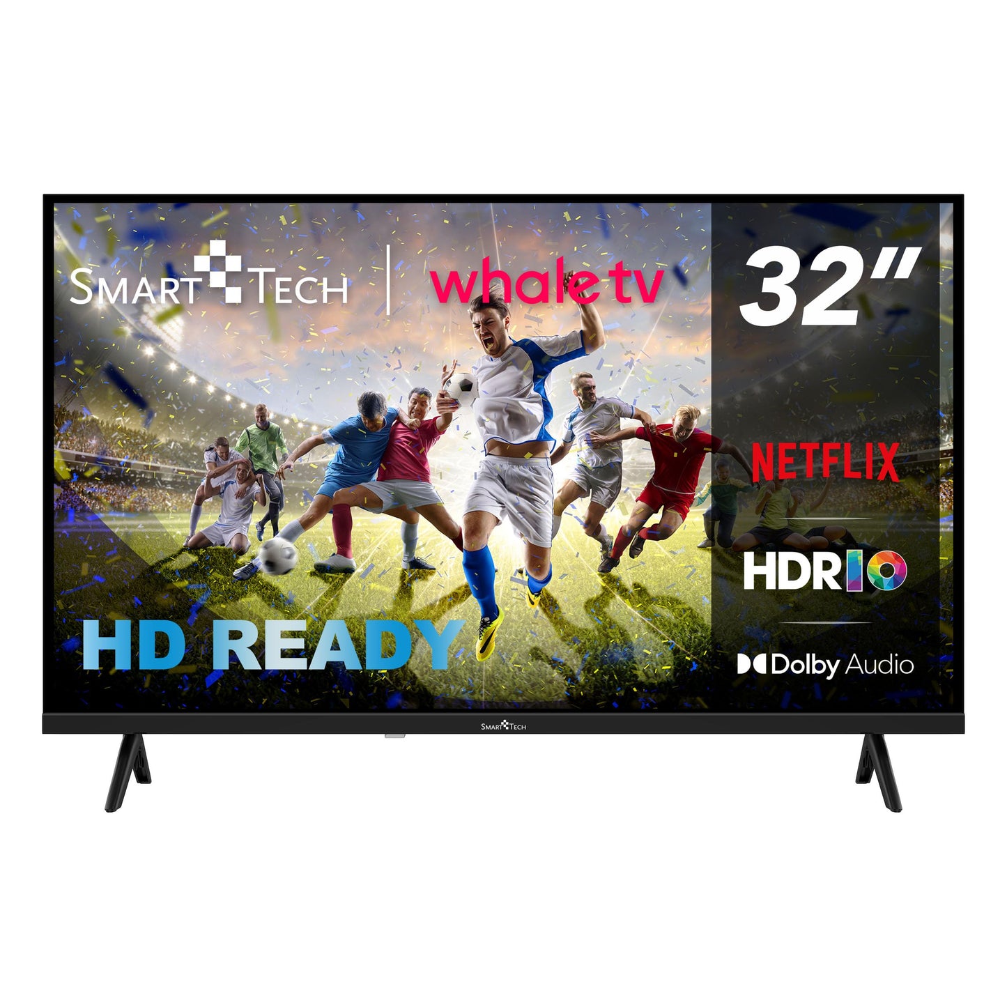 Smart Tech 32HH01K, 32 inch (80 cm), HD LED TV, Netflix, YouTube, Prime Video, Whale TV