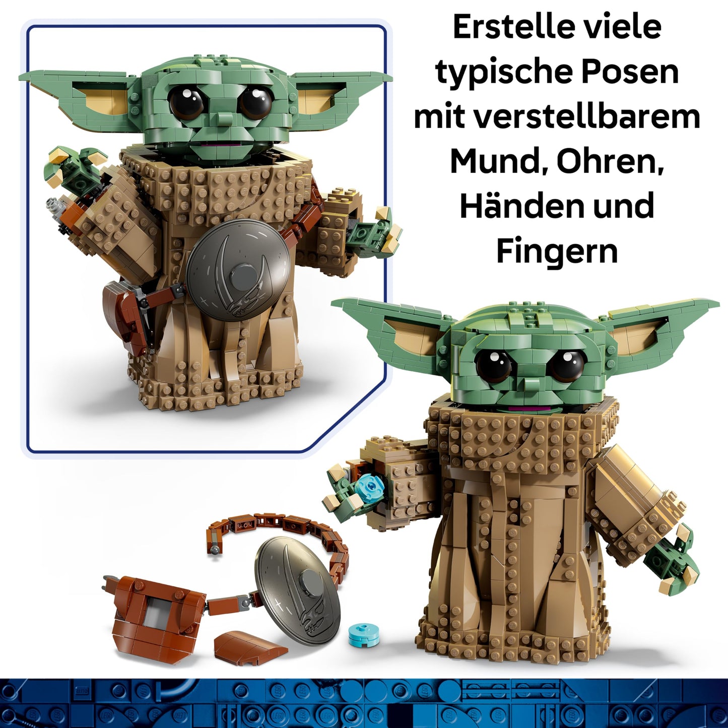 LEGO Star Wars 75446 Grogu (Apprentice of the Mandalorian) - toy figure model construction with Beskar armor as a DIY decoration - gift for boys and girls aged 10 and over as well as film fans