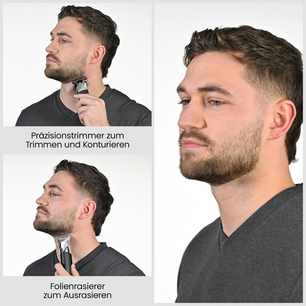 BaByliss Super-X Metal 15-in-1 Multi-Trimmer – Kit de îngrijire fără fir, inclusiv trimmer pentru barbă și tăietor de păr pentru nas, rezistent la apă, cadou pentru bărbați, argintiu/gri, MT996E