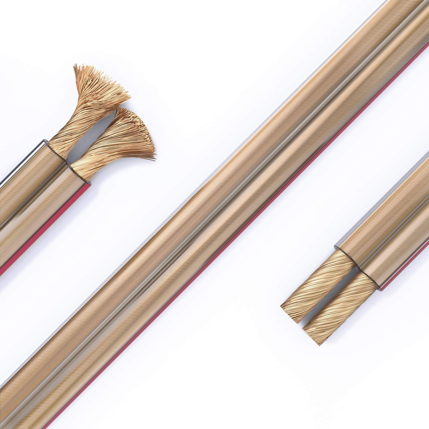 PureLink speaker cable OFC 2x4.00mm² (0.20mm), 30.0m, transparent with red characteristic curve - SE-SP070-030