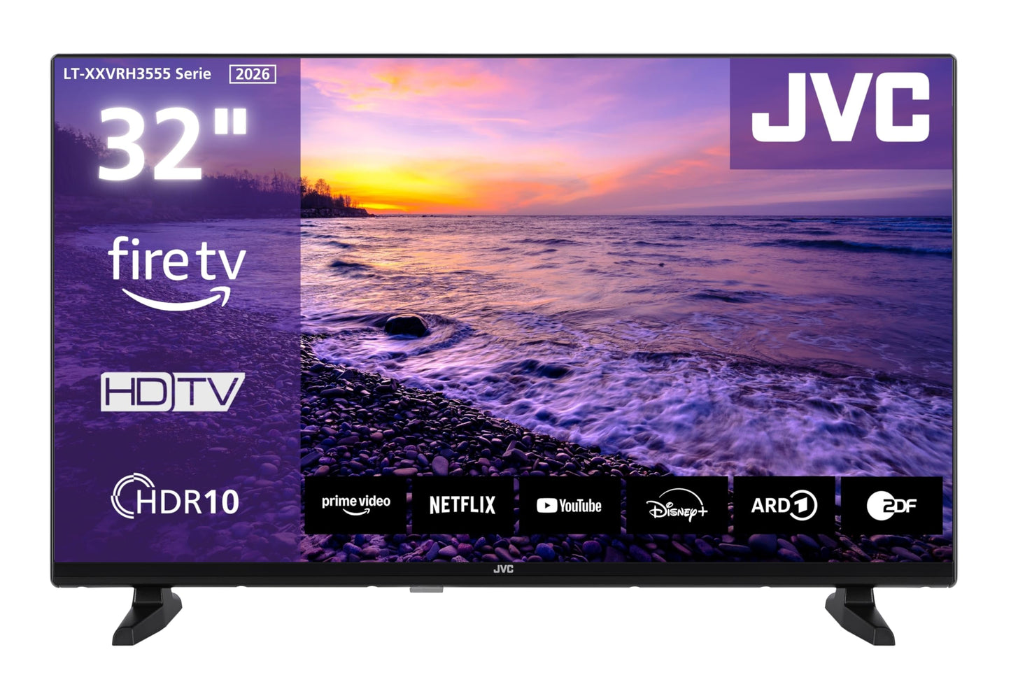 JVC TV 32 inch Fire TV HD-Ready Smart TV HDR TV with Alexa voice control and