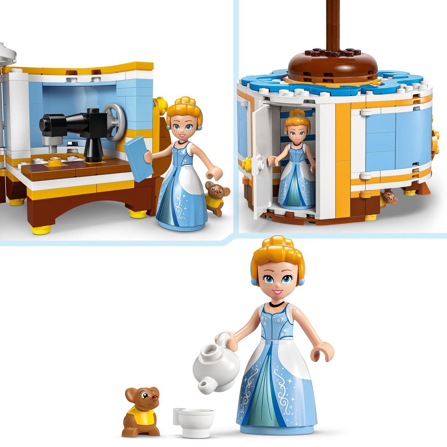 LEGO ǀ Disney Princess Cinderella's dress, toy for boys and girls aged 9 and up - includes a clothes rack, Cinderella mini-doll and mouse figure - creative playset 43266
