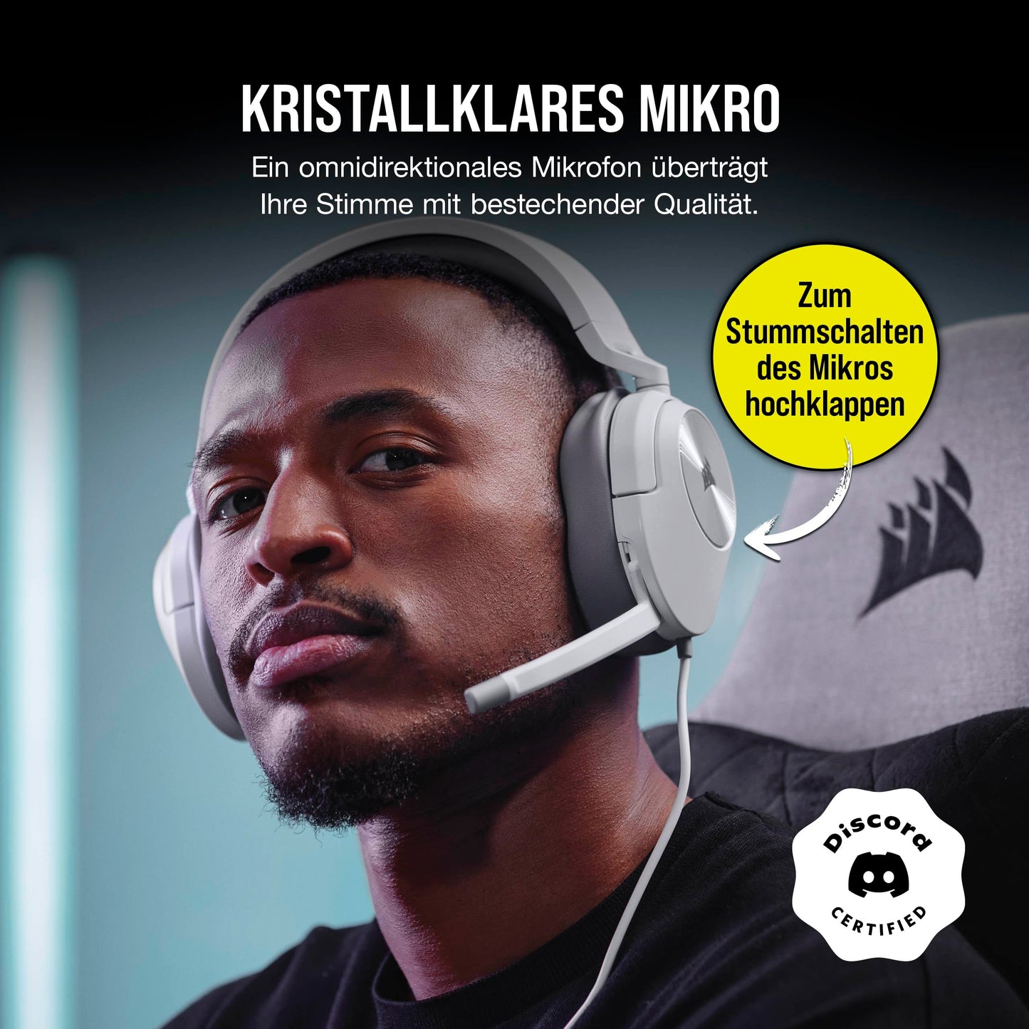 Corsair HS55 Surround Wired Gaming Headset - White - CA-9011266-EU