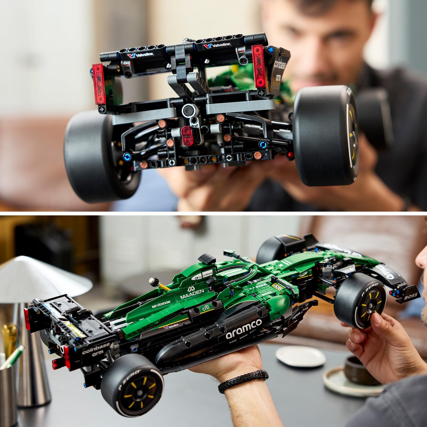 LEGO Technic Aston Martin Aramco AMR25 Formula 1 racing car - model building for adults - racing car with V6 engine, differential and DRS activation - gift idea for racing and motorsport fans - 42240
