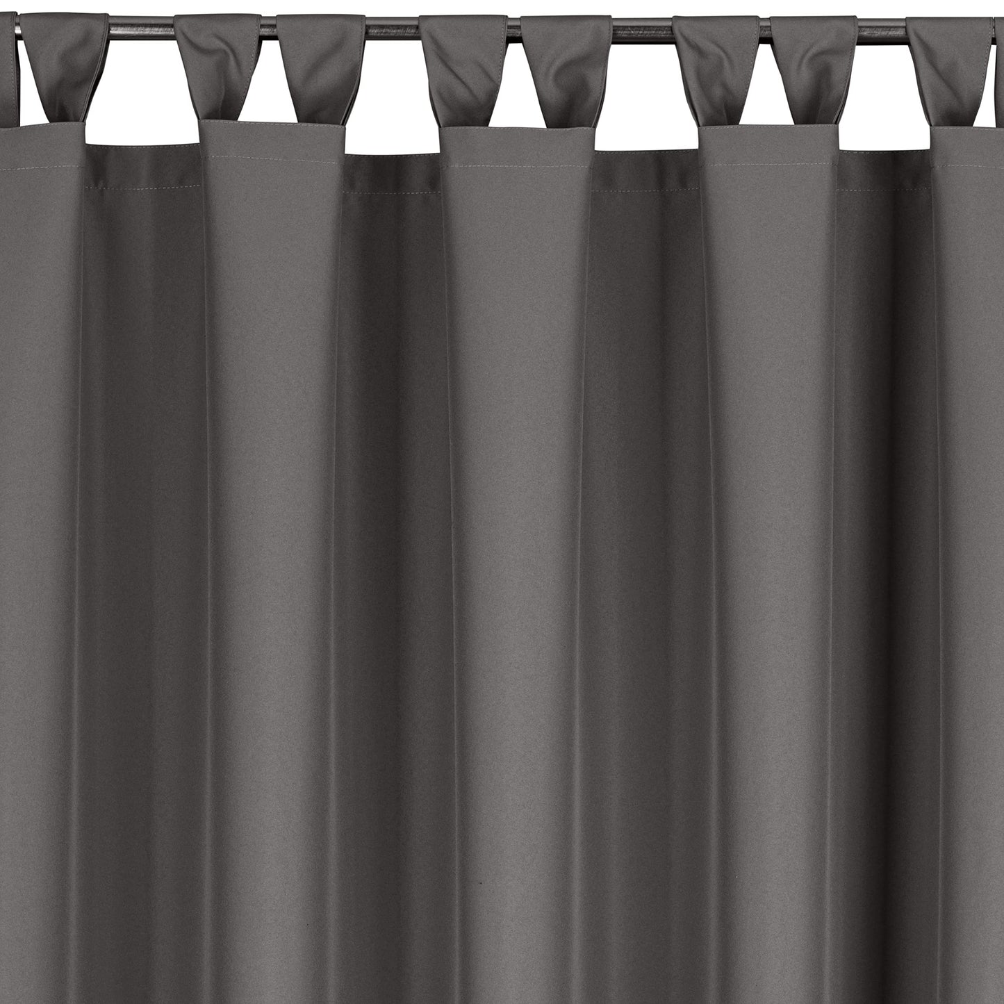 Eurofirany Garden Outdoor Curtain with Velcro Loops, 1 Piece, Opaque & Weatherproof, UV Protection, for Balcony Patio Pergola Gazebo, H240 x W155 cm, Dark Gray - ZAS/GARDEN