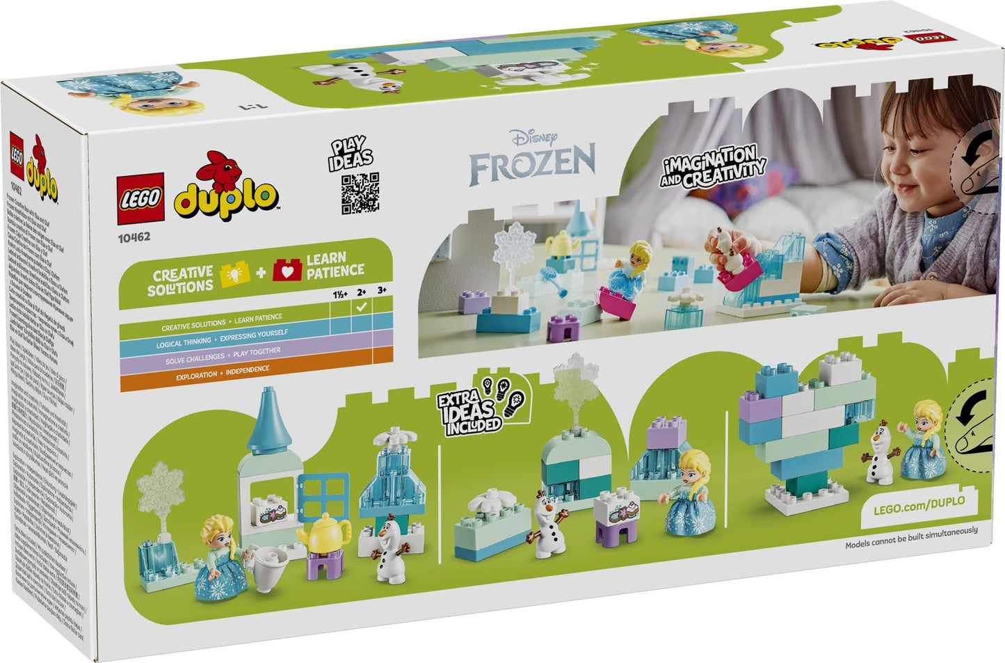 LEGO DUPLO | Disney Frozen creative box with ELSA and Olaf - learning toy to promote motor skills for toddlers - Montessori set with 2 figures - gift for girls and boys aged 2 and over - 10462