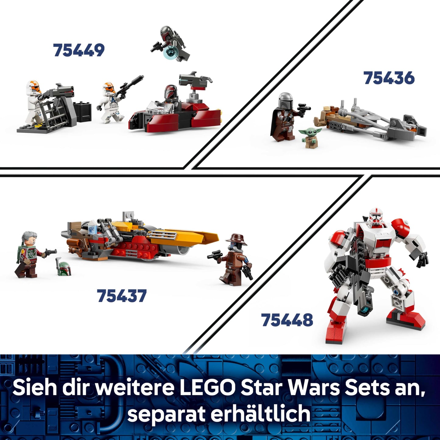 LEGO Star Wars 75443 Grogu's Home - toy with Grogu figure & Sorgan frog as well as catapult & blue macaroons - gift for boys & girls aged 4 and up and fans of The Mandalorian