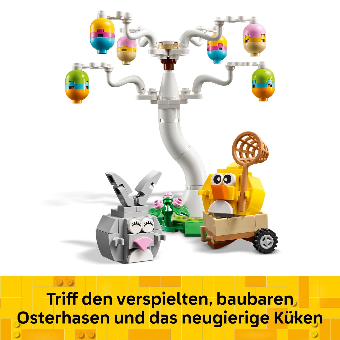 LEGO Easter Bunny and Easter Egg Hunt - Children's Toy with Rabbits & Bird Animal Figures - With Tree & Cart - Creative Construction Toy - Gift for Girls & Boys from 8 Years - 40808