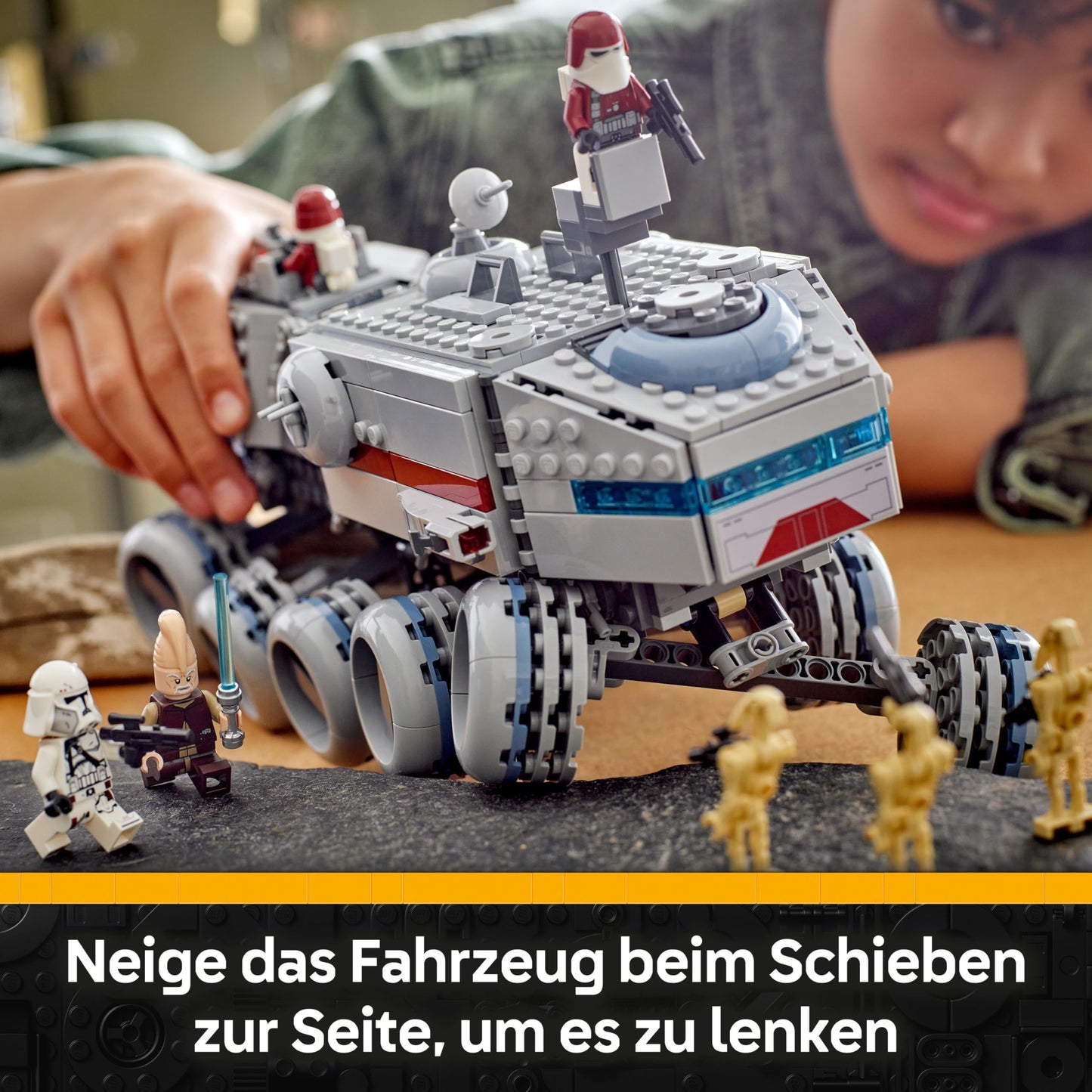 LEGO Star Wars: The Clone Wars Republican Juggernaut - toy with transport vehicle - building set with lightsaber - creative toy for children and adult fans - 75413