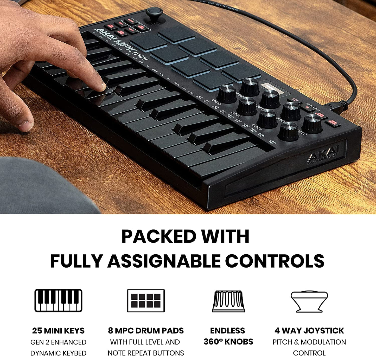 Akai MPK Mini MK3 Black & M-Audio HDH40