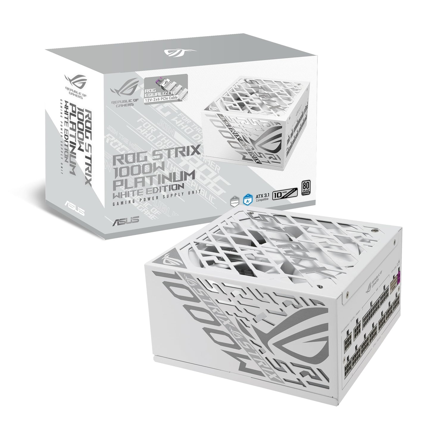 ASUS ROG Strix 1000W Platinum Equalizer ATX Gaming Power Supply - ROG-STRIX-1000P-GAMING-WHITE-E