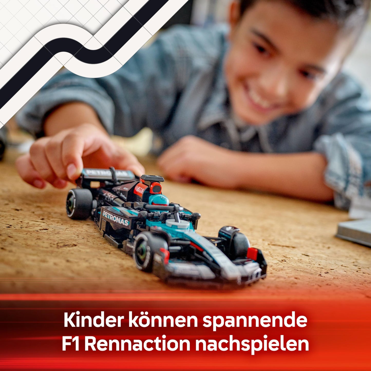 LEGO Speed Champions Mercedes-AMG F1 W15 racing car - toy with Formula 1 minifigure - model car for collecting and building - gift for boys and girls aged 10 and over or adult fans 77244