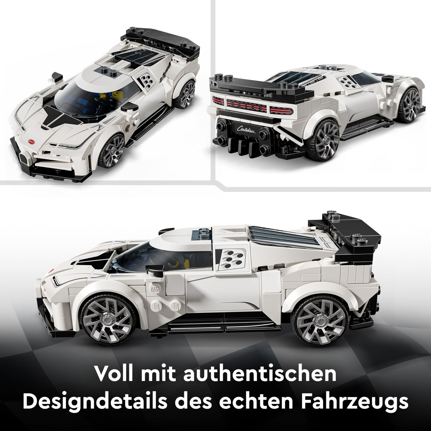 LEGO Speed Champions Bugatti Centodieci hyper sports car - racing car to build and display - driver minifigure to collect - gift for boys and girls aged 9 and up and adults 77240