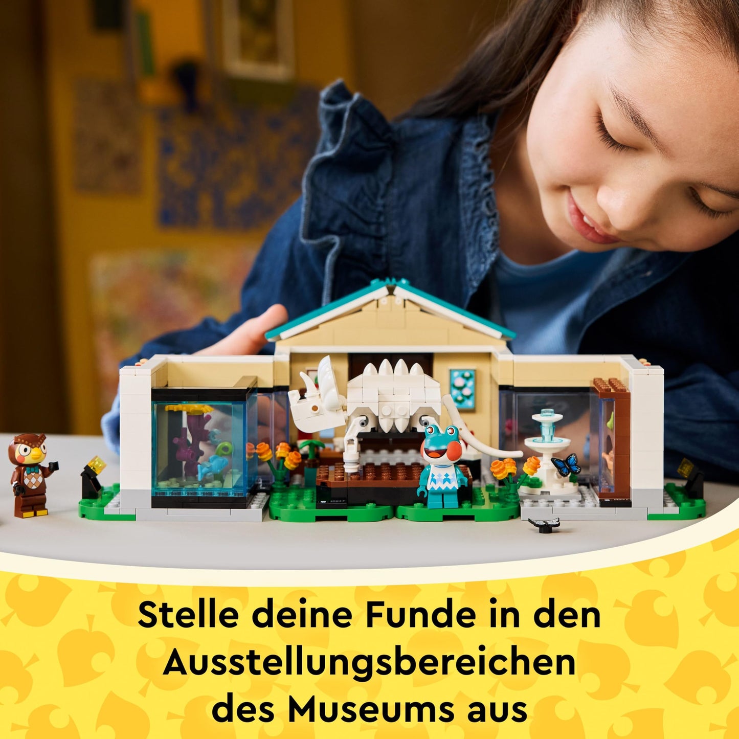 LEGO Animal Crossing - Eugen's Museum Collection - Interactive playset with Eugen & Liliane minifigures, dinosaur fossils & accessories - Gamer gift for girls and boys aged 7 and up - 77056
