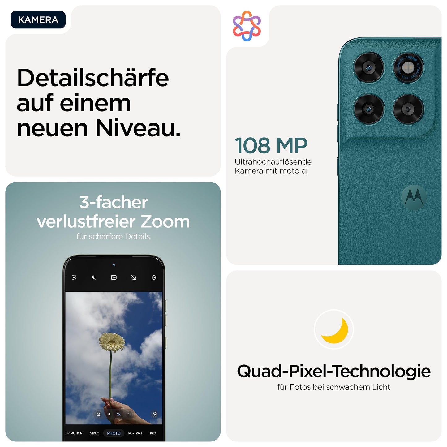 Motorola Moto g77 5G Smartphone 108 MP Camera 8-256GB Shaded Spruce - PBAWOO37ES