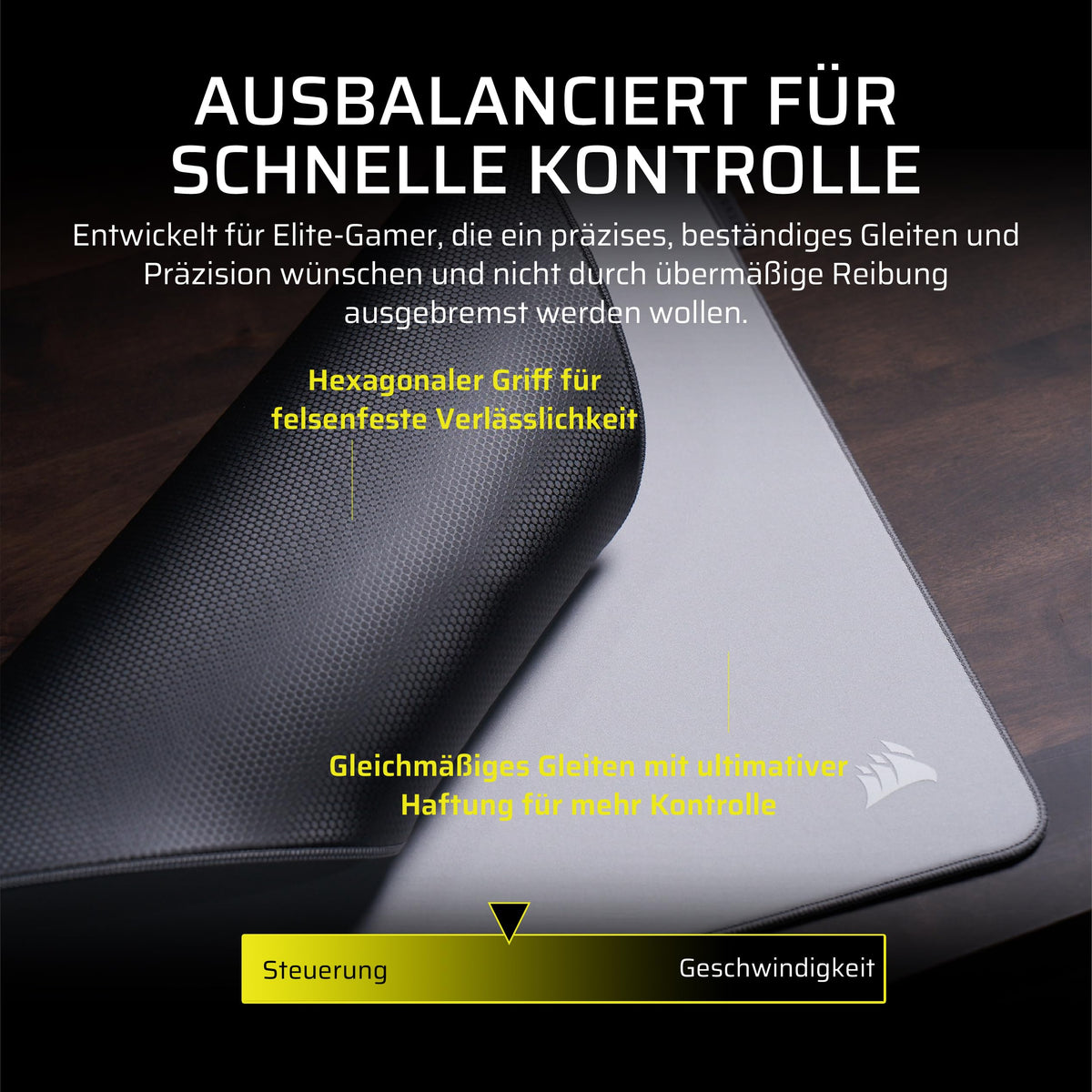 Corsair MM PRO Control Groß Gaming-Mauspad – Grau - CH-941C061-WW