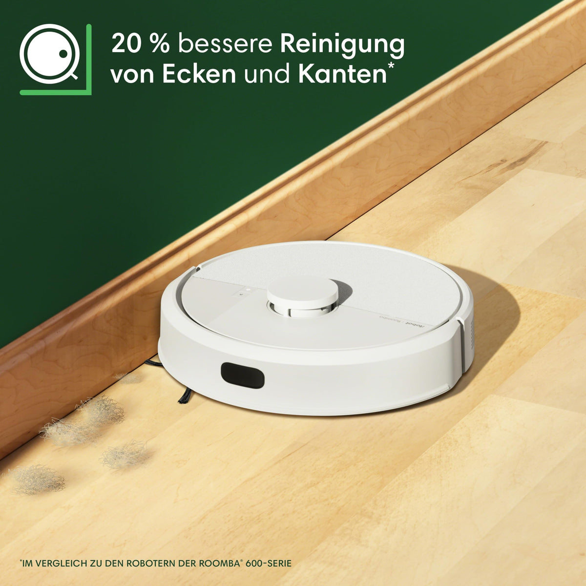iRobot Roomba 105 Combo - Vacuuming + Mopping - Clearview LiDAR - 7000Pa - 120 mins - SmartScrub - Avoids Obstacles - Cleaning Zones - Recharge and Resume - App - White - Y311