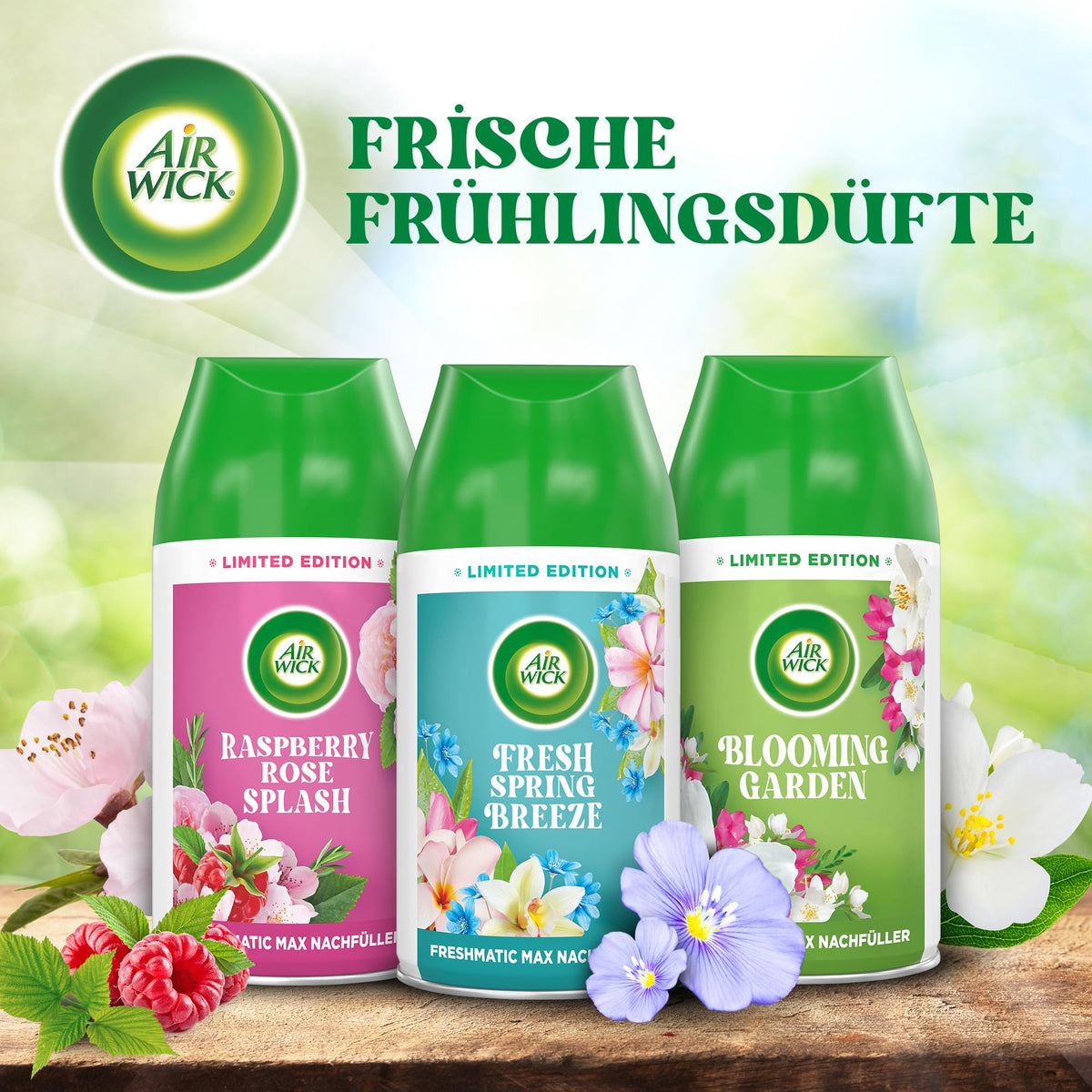 Air Wick Freshmatic Max Spray de cameră – Refill pentru Air Wick Freshmatic Max – Aromă: Fresh Spring Breeze – 6 x 250 ml refill - 3276004