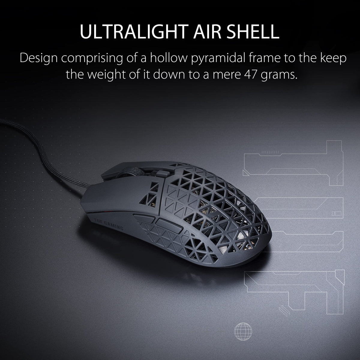 ASUS TUF Gaming M4 Air optical gaming mouse - 90MP02K0-BMUA00