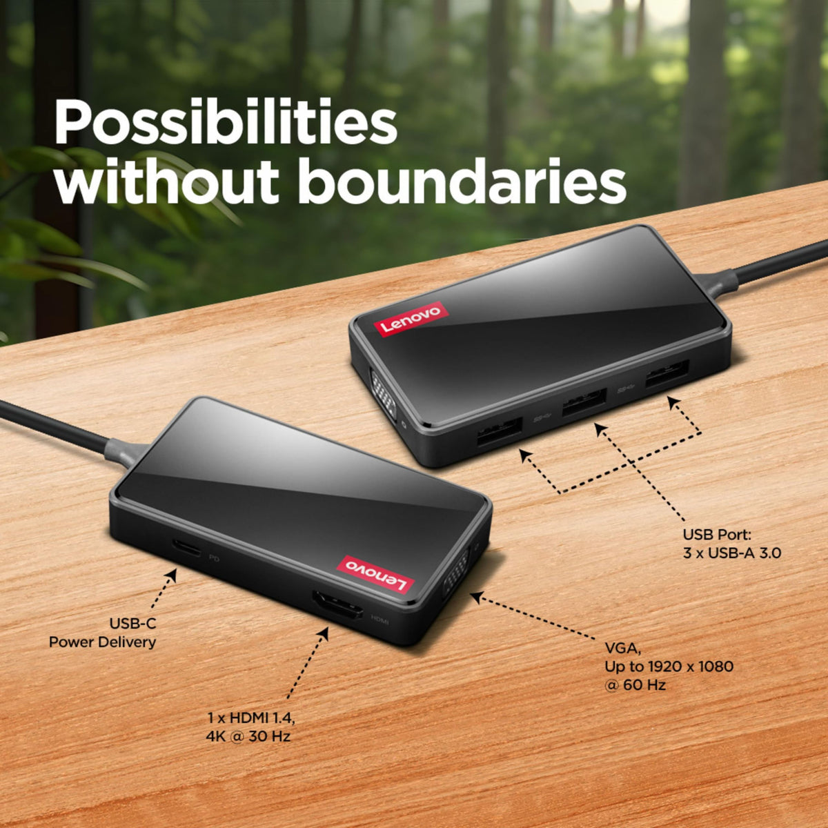 Lenovo 100 USB-C Travel Dock - GX91M73945