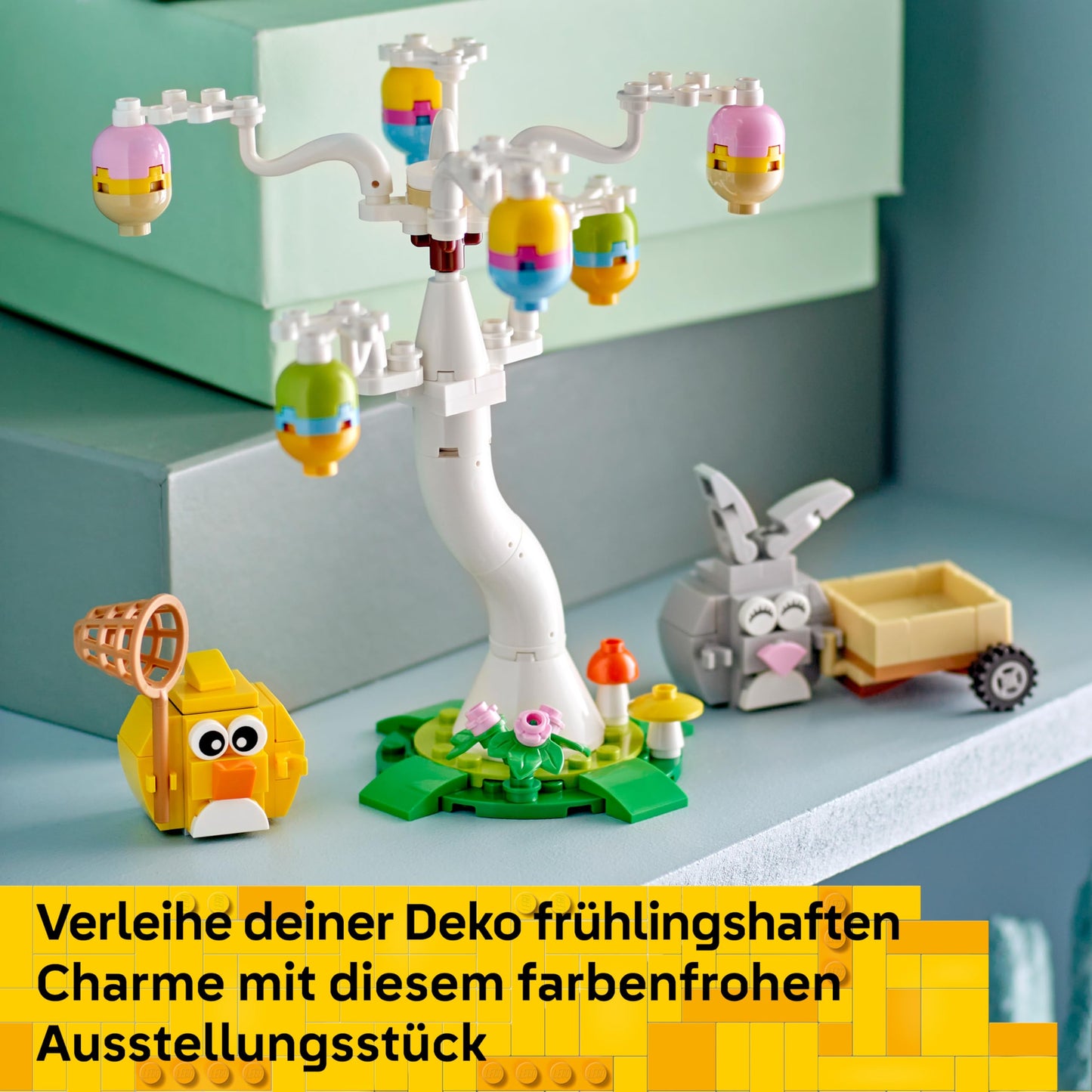 LEGO Easter Bunny and Easter Egg Hunt - Children's Toy with Rabbits & Bird Animal Figures - With Tree & Cart - Creative Construction Toy - Gift for Girls & Boys from 8 Years - 40808