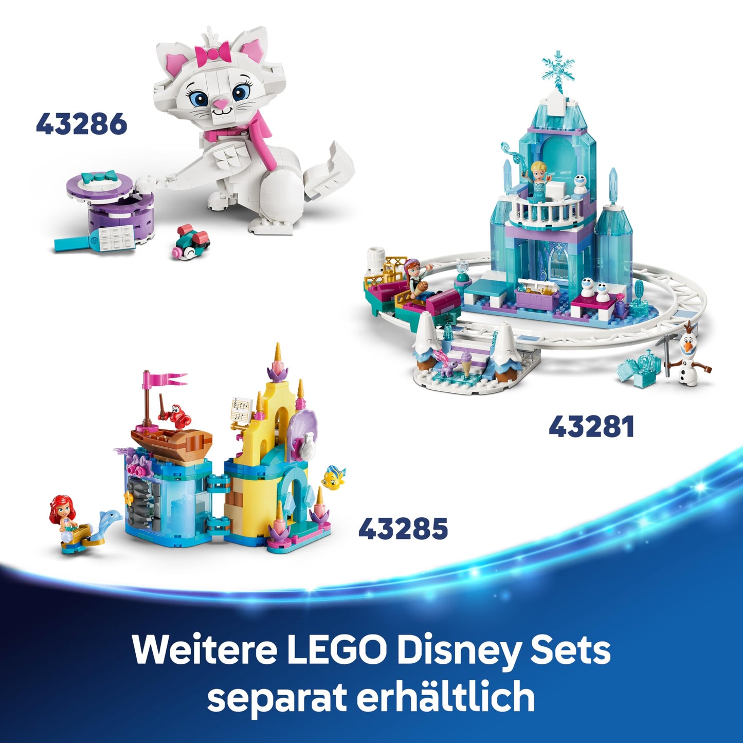 LEGO ǀ Disney Frozen picnic fun with Olaf and Bruni - snowman figure with picnic blanket and accessories - DIY decoration for the bedroom - gift for girls aged 7 and up and Frozen fans - 43287