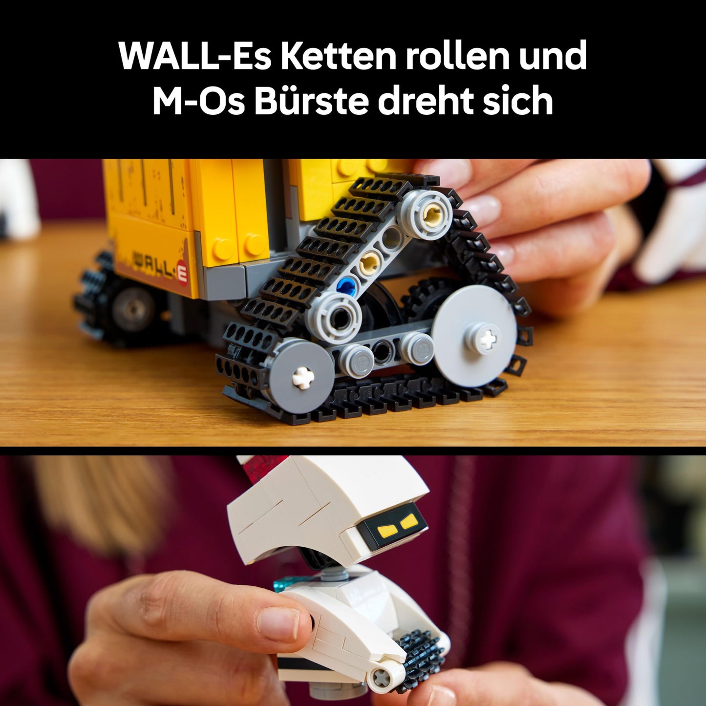 LEGO ǀ Disney and Pixar WALL-E and EVE - model building for adults - robots built from stones with M-O & Hal figures - DIY decoration - collector's item & gift for fans - 43279