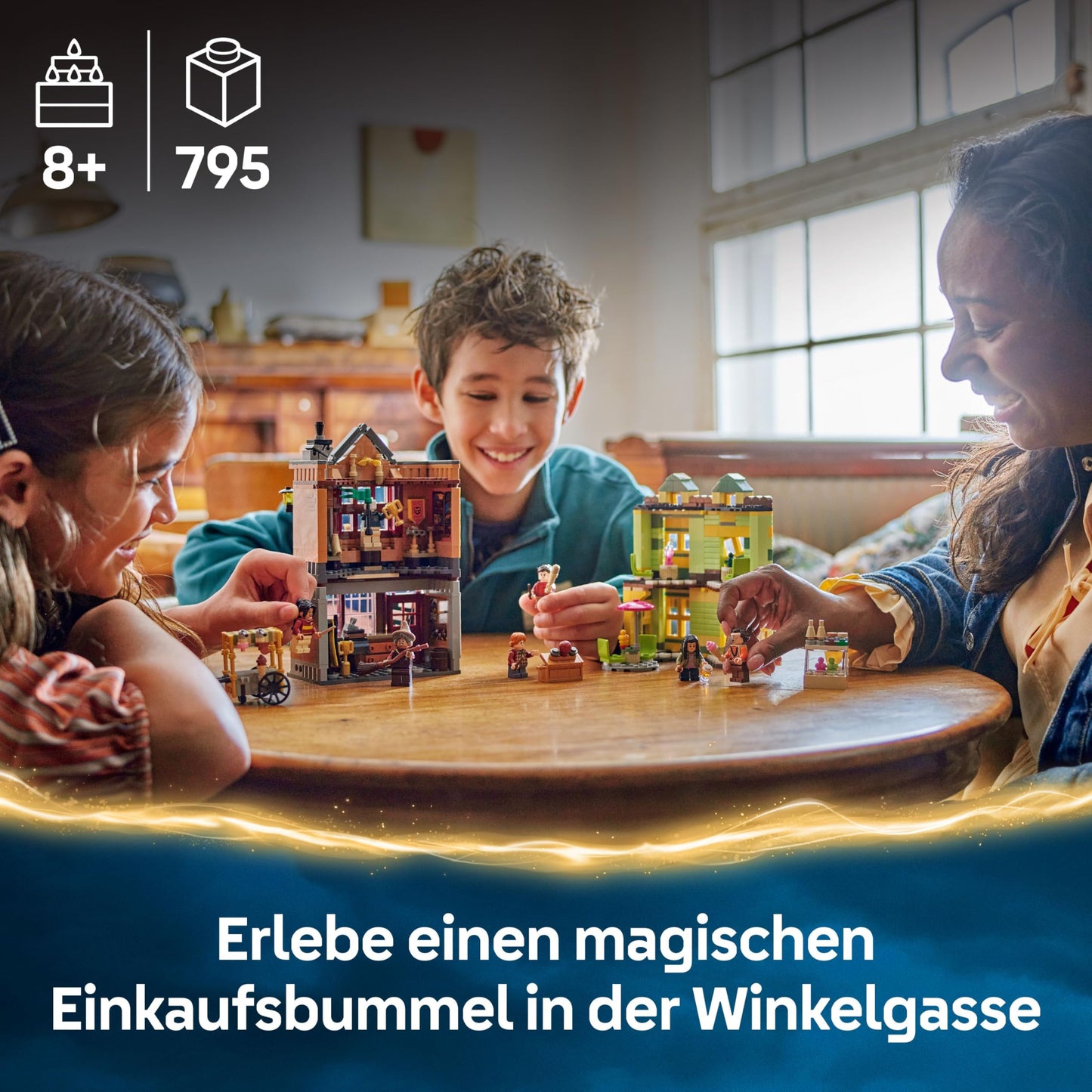 LEGO Harry Potter quality for Quidditch & Fortescues ice cream parlor - set with 2 Diagon Alley shops, 6 minifigures & accessories including Nimbus 2000 broom - gift for boys and girls aged 8 and over - 76452
