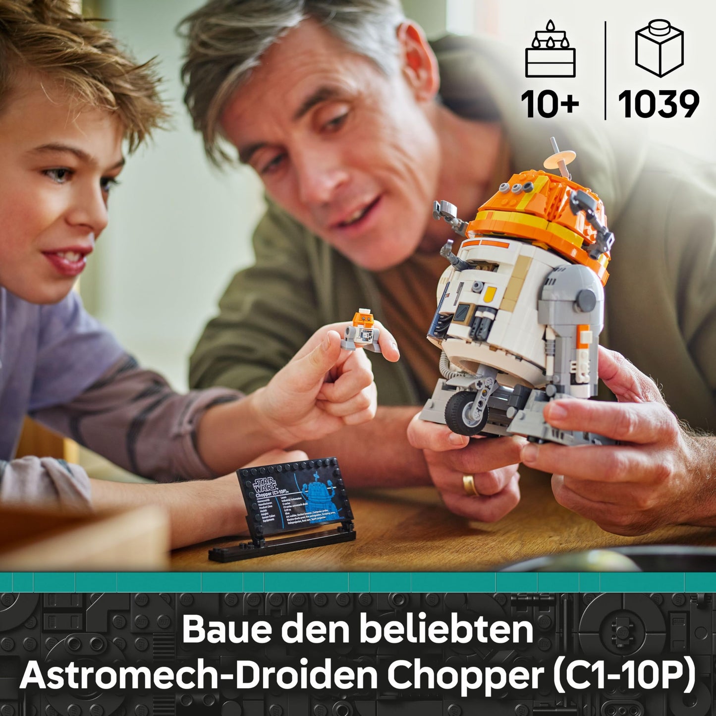 LEGO Star Wars 75416 Ahsoka Astromech Droid Chopper (C1-10P) Figure - Toy with movable head, removable arms and center wheel - Gift for Ahsoka fans, boys and girls aged 10 and up