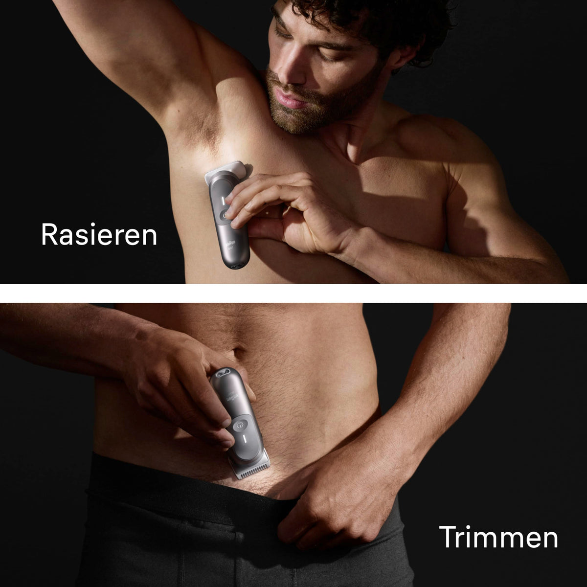 Braun Bodygroomer Series 7, aparat de ras corporal fără fir pentru bărbați, BG7555, gri