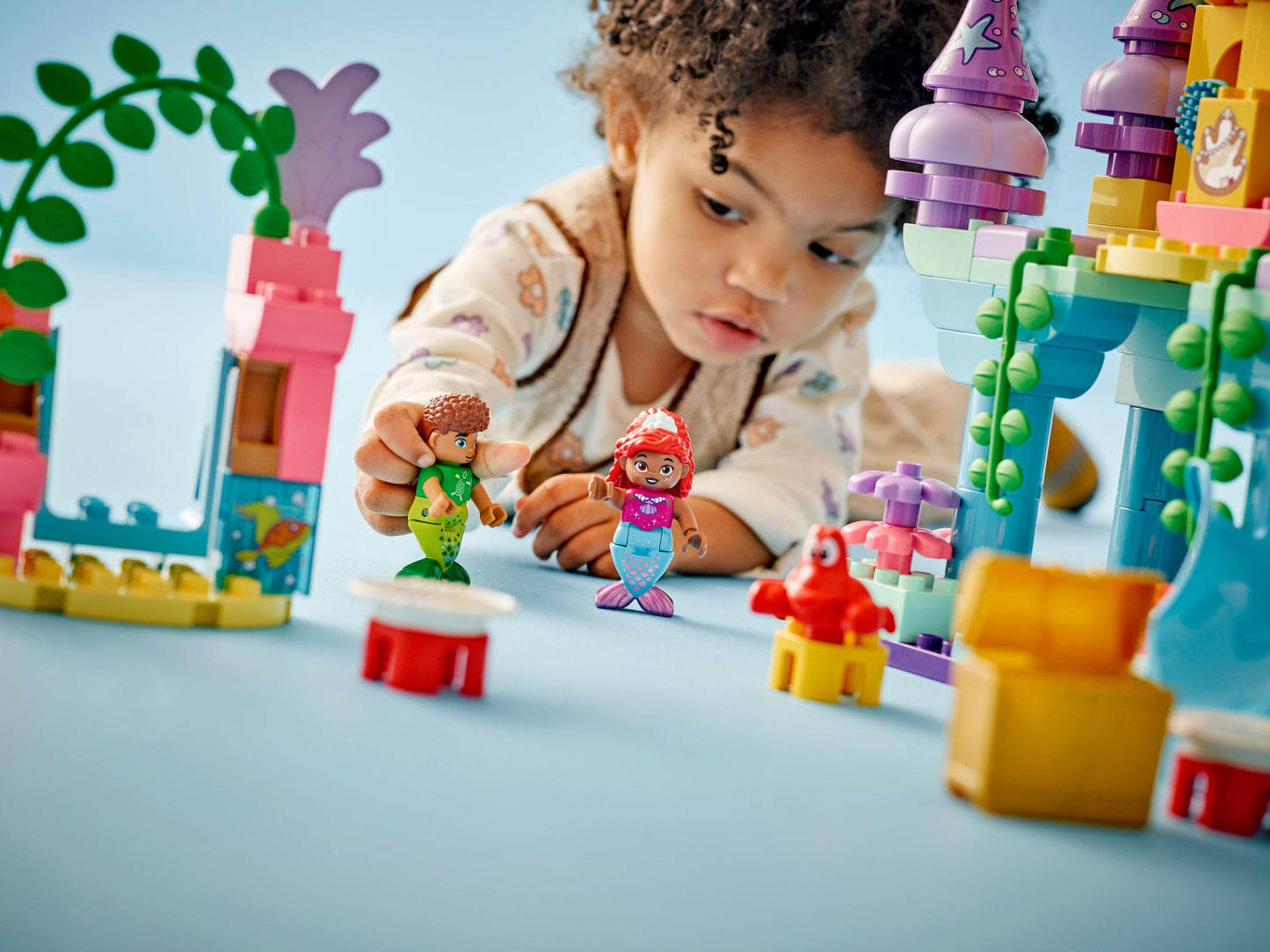 LEGO DUPLO Disney Ariel's Magical Underwater Palace - Castle Toy from The Little Mermaid for Girls & Boys from 2 Years - Educational Toy for Children with 3 Figures - Gift - 10435