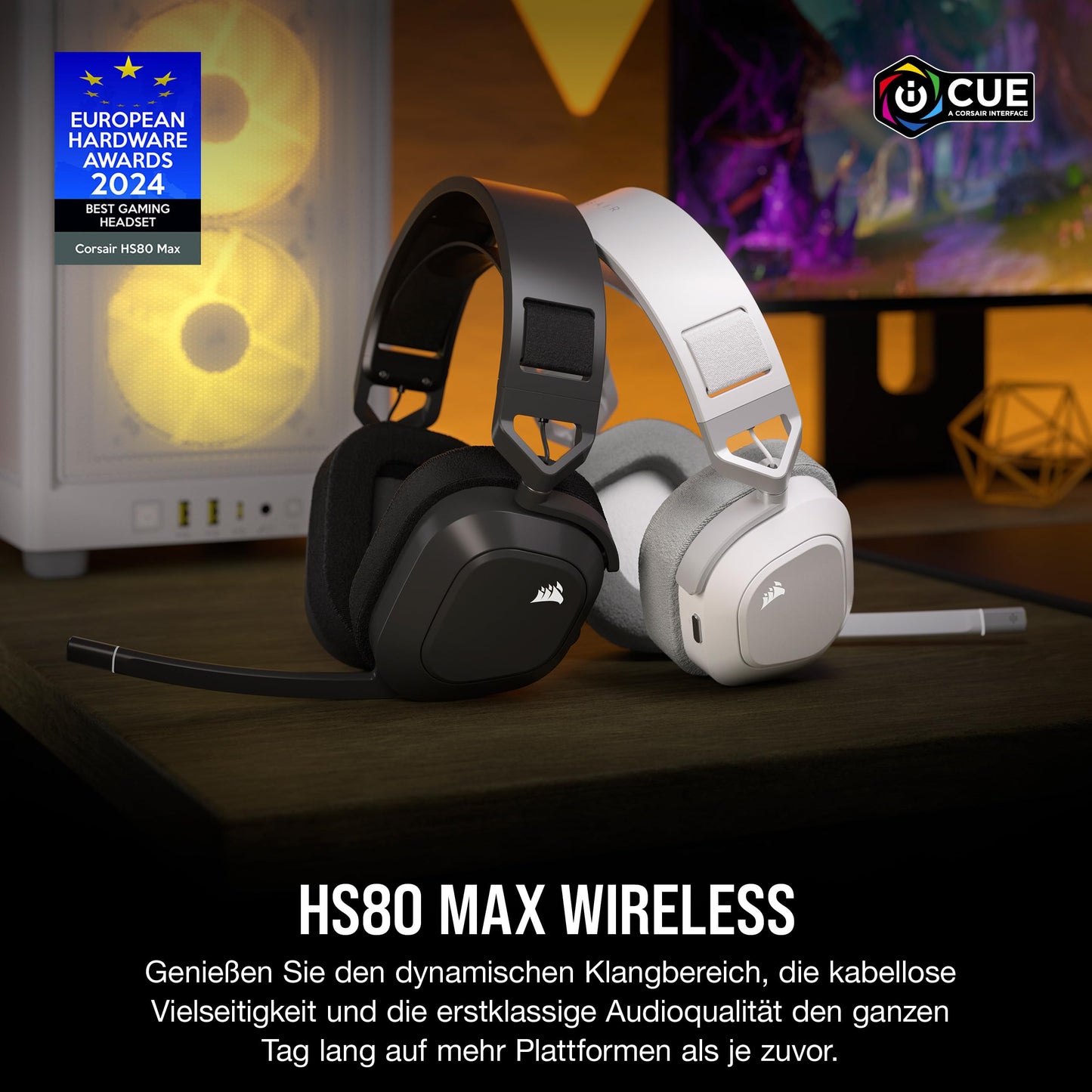 CORSAIR HS80 MAX WIRELESS Multiplatform Gaming Headset CA-9011295-WW