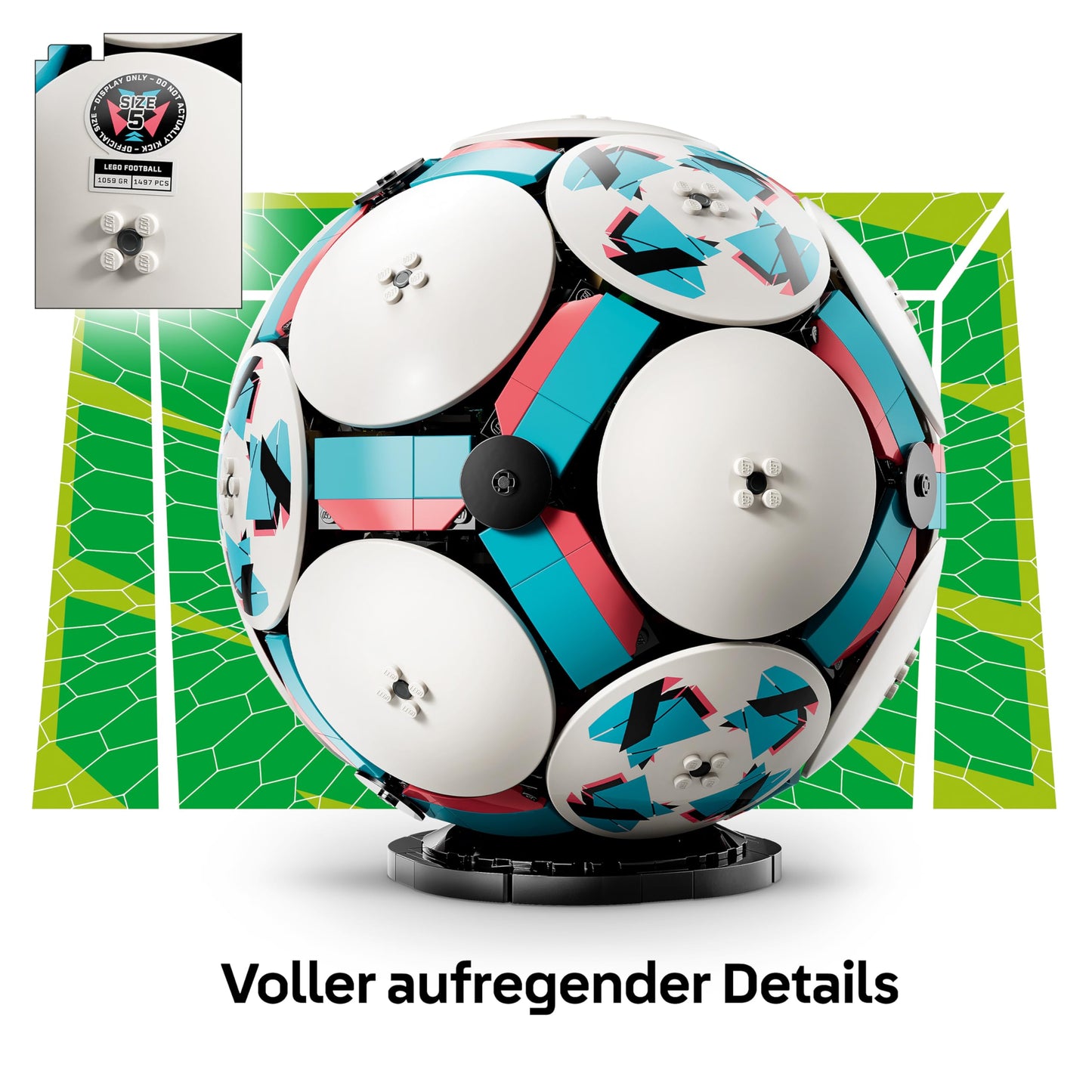 LEGO Editions football toy - 3D model building with interactive miniature stadium - birthday gift for boys and girls aged 10 and over as well as adult sports fans - 43019