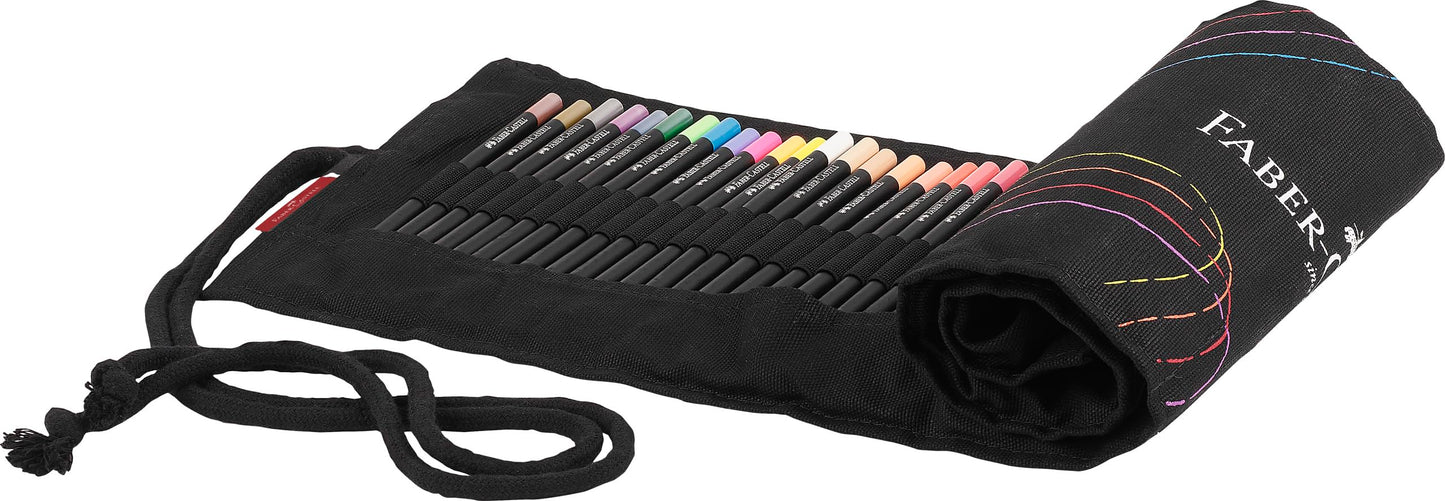 Faber-Castell - Colored pencil set Black Edition 72 pieces in a pencil roll - FC116418