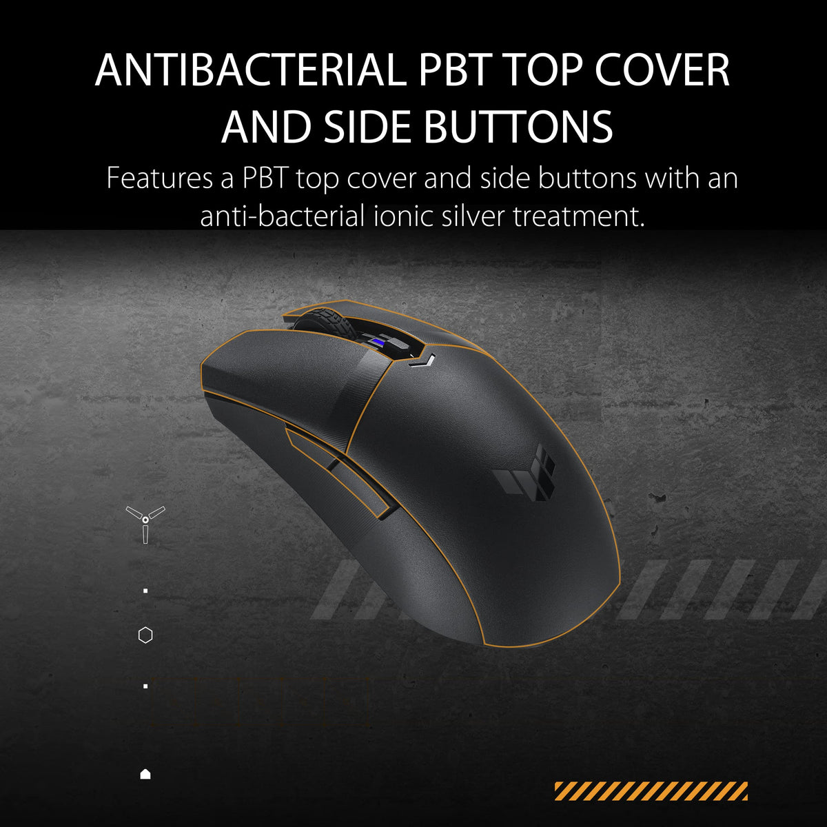 ASUS TUF Gaming M4 Wireless Optical Gaming Mouse - 90MP02F0-BMUA00