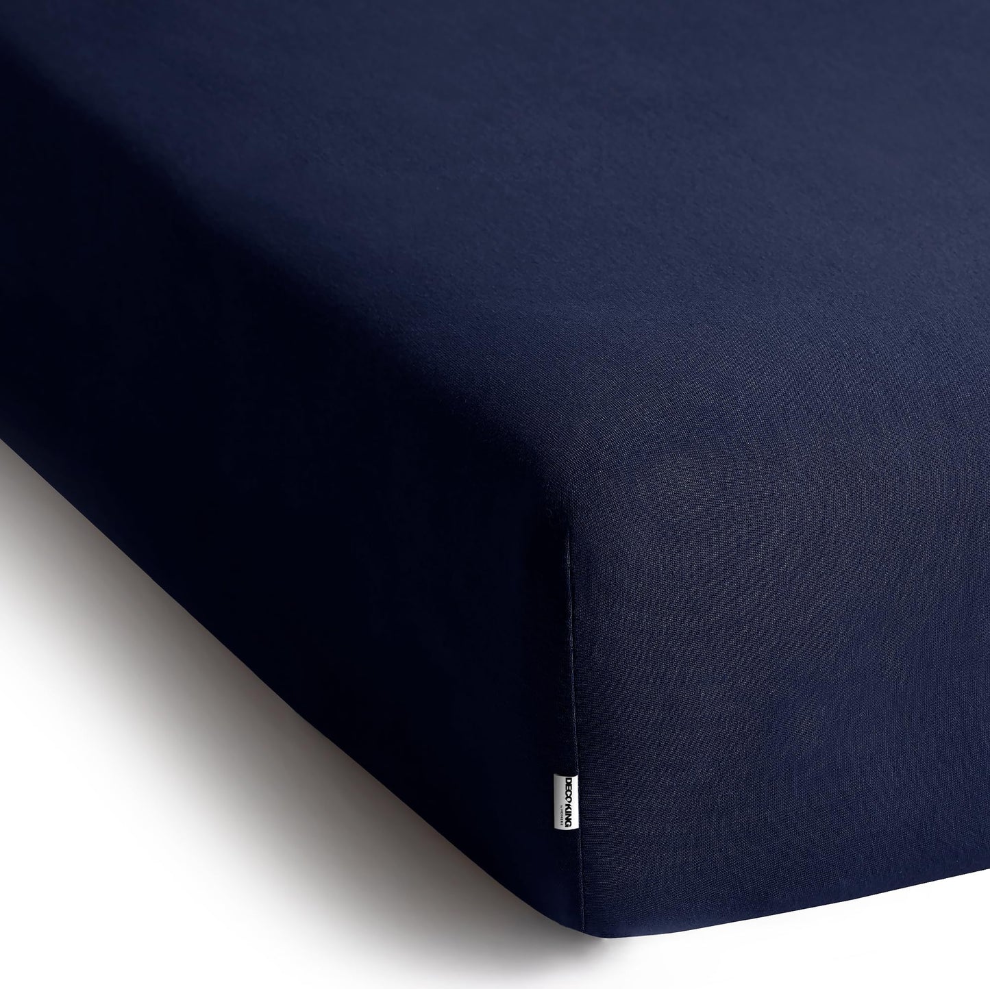 DecoKing fitted sheets 200x220 220x240 cm 100% combed cotton dark blue fitted sheets jersey box spring bed Amber 200 x 220 220 x 240