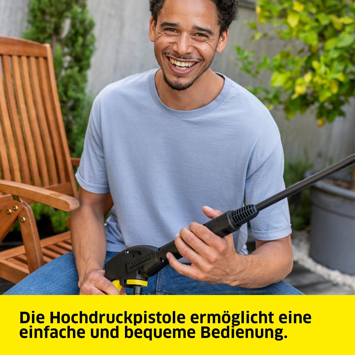 Kärcher high-pressure cleaner K 3 FJ Home, pressure: max. 120 bar, including foam nozzle for well-adhering foam and maximum dirt-dissolving power & HomeKit, yellow - 1.676-359.0