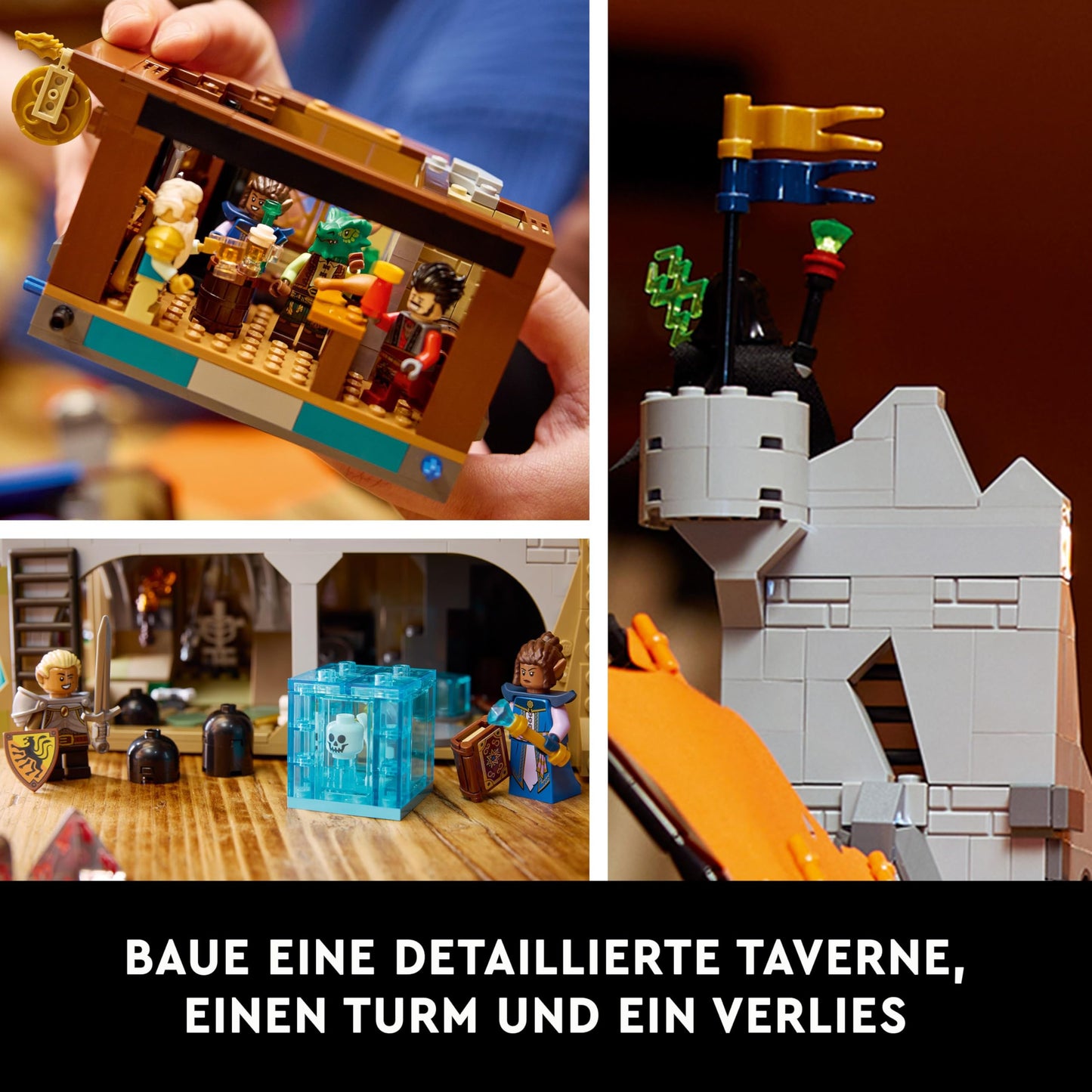 LEGO Ideas Dungeons & Dragons: The Legend of the Red Dragon Building Set for Adults, Dungeons and Dragons Gift Ideas for Fans, Fantasy Building Set, Creative Activity 21348