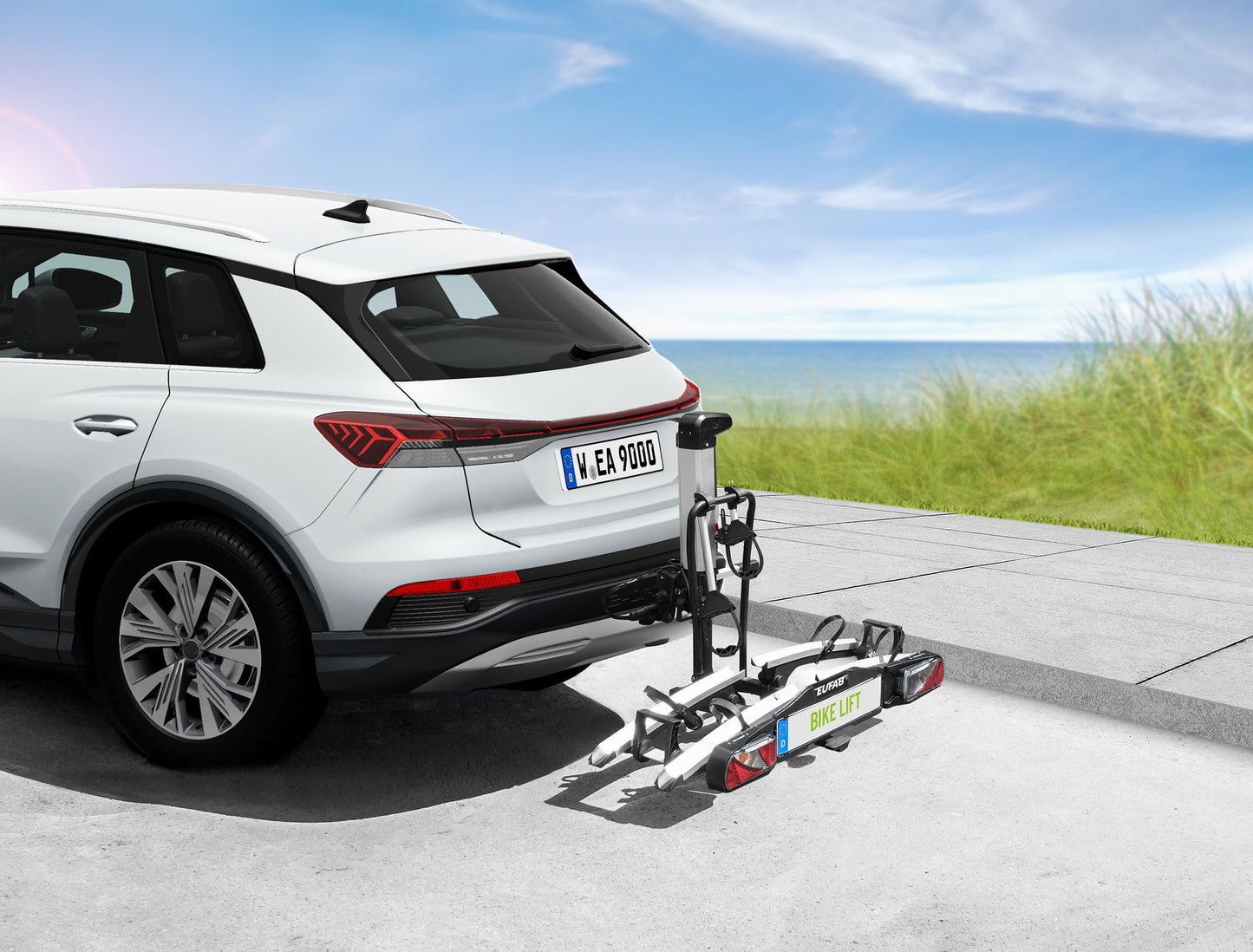 EUFAB 11554 bicycle carrier for the towbar