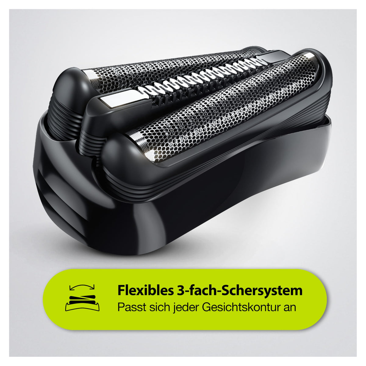 Braun Series 3 300S Rasoir electric cu 3 lame flexibile, reîncărcabil și fără fir, rasoir electric cu folie lavabilă, Negru/Verde electric (pachet de 1)